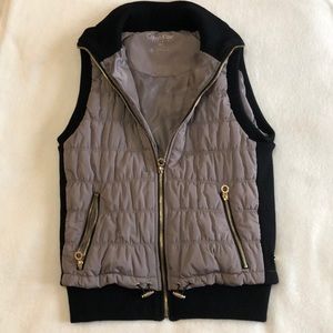 Calvin Klein Quilted Sweater Trimmed Puffer Vest